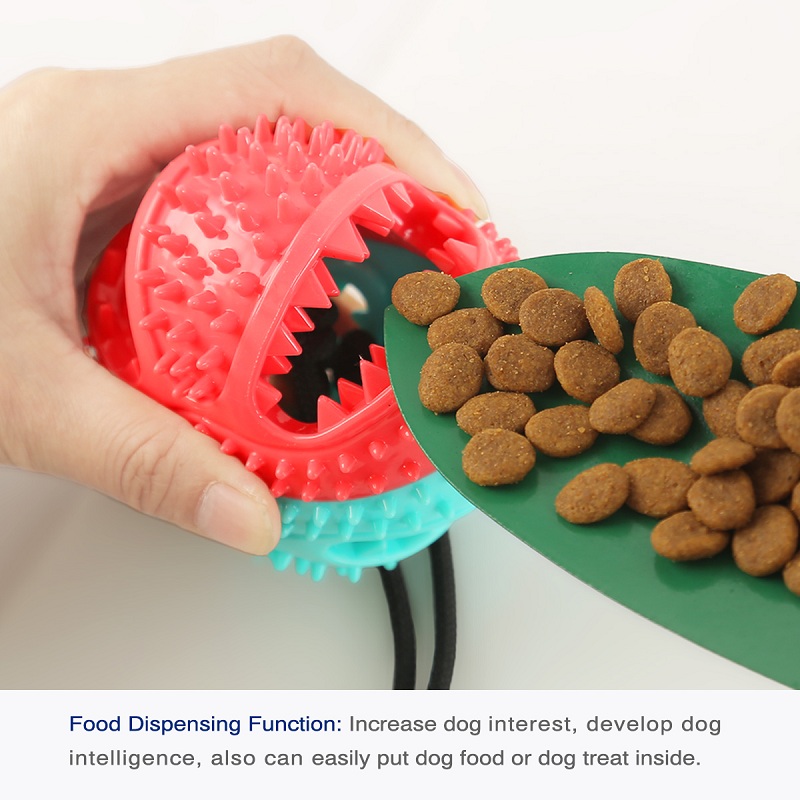 Amazon venda imperdível bola de borracha não tóxica indestrutível brinquedos dispensadores de alimentos limpeza de dente cão mastigar brinquedos para animais de estimação
