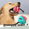 Amazon venda imperdível bola de borracha não tóxica indestrutível brinquedos dispensadores de alimentos limpeza de dente cão mastigar brinquedos para animais de estimação