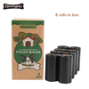 Saco de cocô de cachorro com aroma de amido de milho personalizado ecologicamente correto e biodegradável para cocô de cachorro
