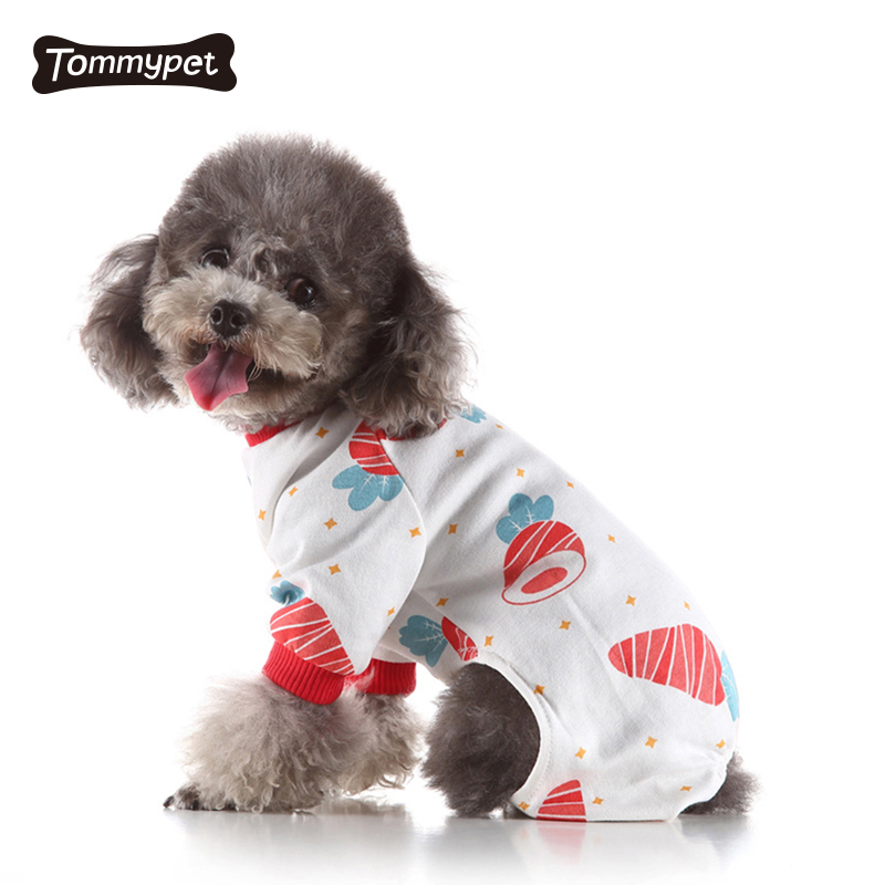 2021 Fábrica 100% algodão Moda Fofo Fofo Algodão Pijama para Cachorro de Estimação