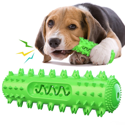 Amazon Best Seller TPR limpeza de dentes serrilhada haste molar para cachorro escova de dentes mastigar estridente brinquedo para cachorro de estimação