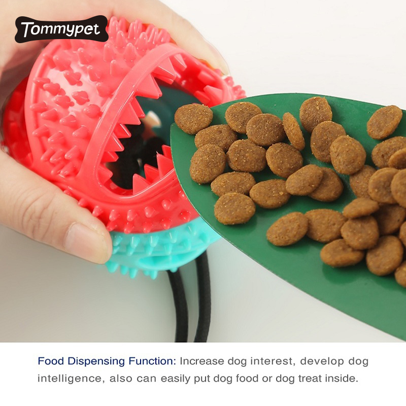 Venda popular Amazon Dog Bite Chew Ball on Rope Dog Toy com Ventosa Pet Rope Toy Pet