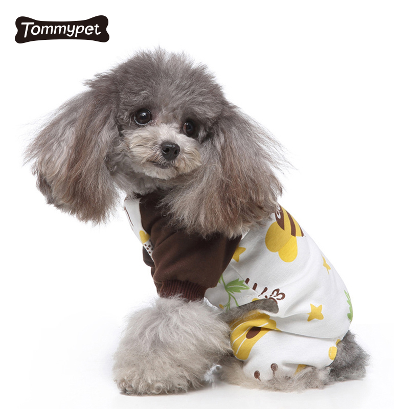 2021 100% algodão grande impressão fabricante de roupas de pijama Pijama para cães de estimação
